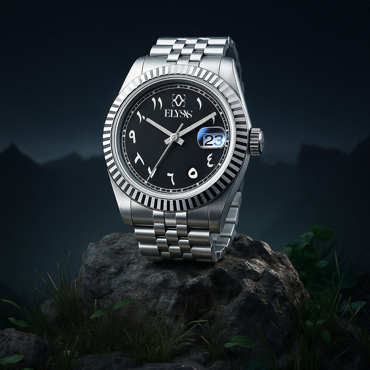 Montre Premium - Noir Argent