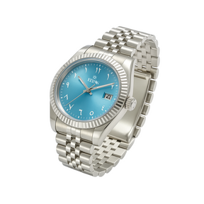 Montre Premium - Bleu Argent