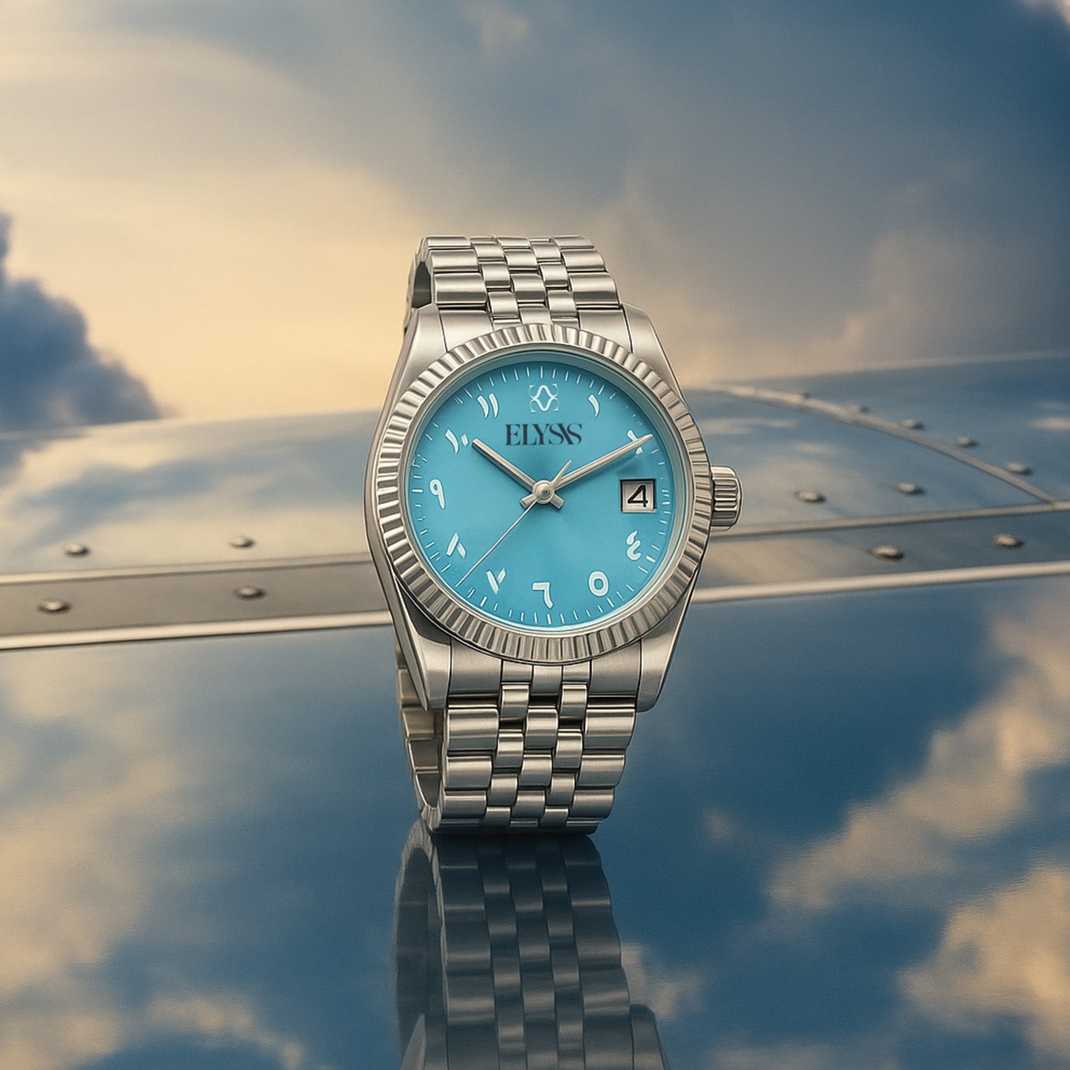 Montre Premium - Bleu Argent
