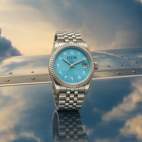 Montre Premium - Bleu Argent